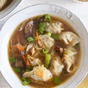 wonton soup in a bowl