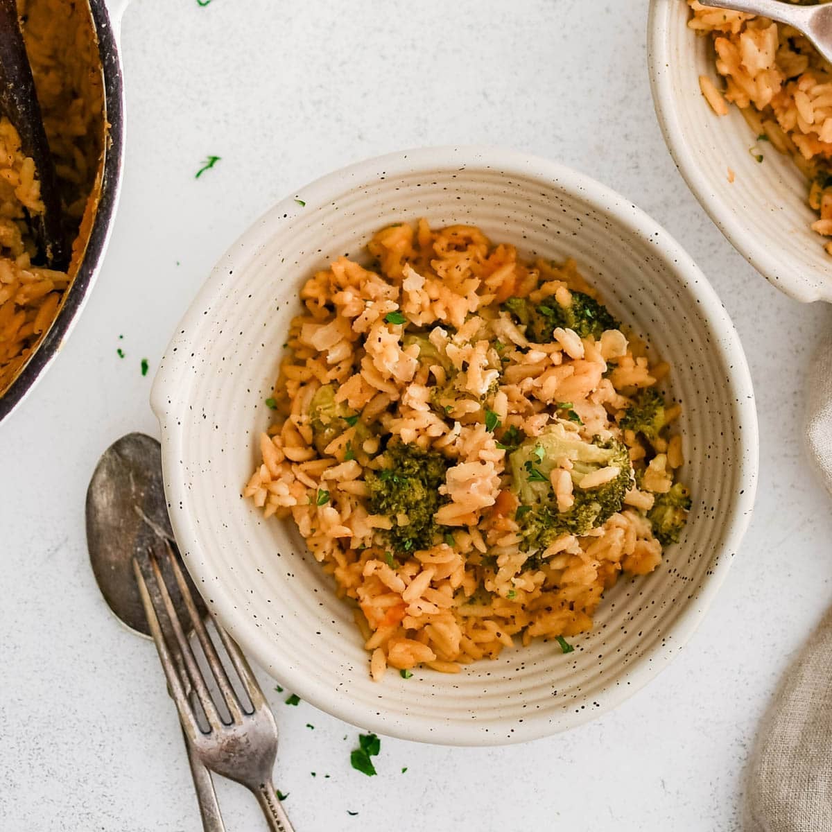 Broccoli Cheddar Orzo