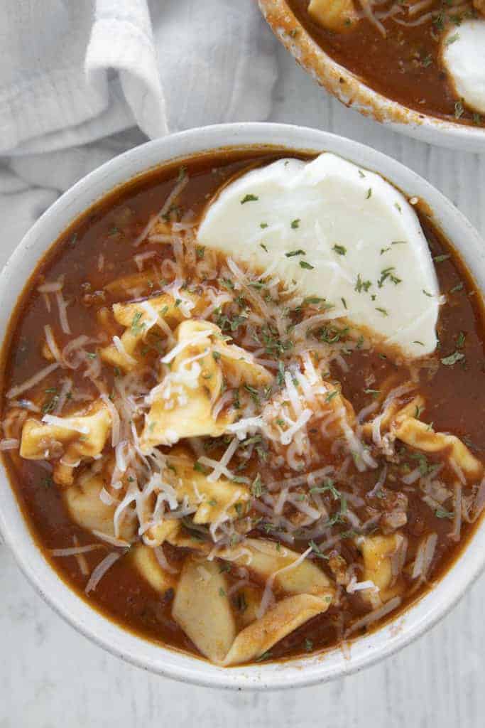 Crockpot Tortellini Soup - The Salty Marshmallow