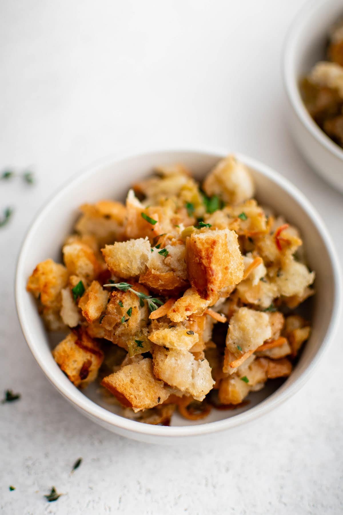 classic stuffing recipe in a bowl