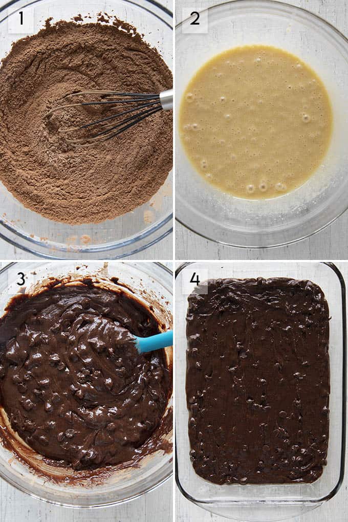 photo collage for the best brownie recipe