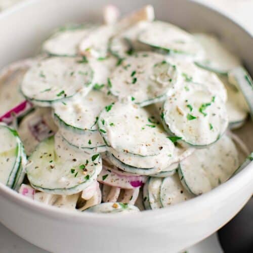 Cucumber Salad • Cool & Creamy!