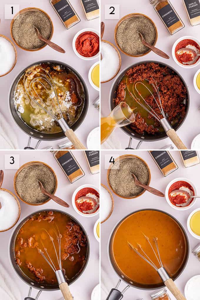 photo collage how to make enchilada sauce