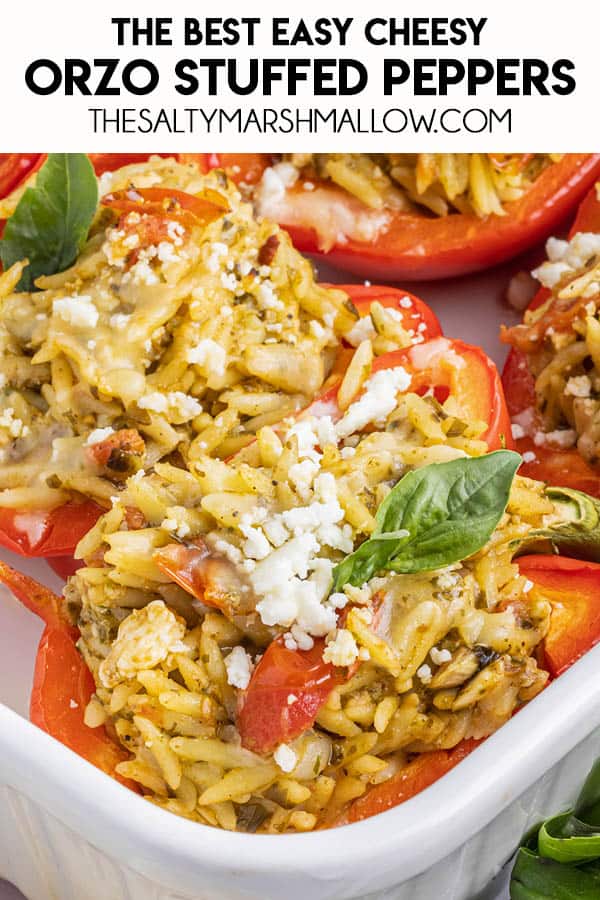 Orzo Stuffed Peppers - The Salty Marshmallow