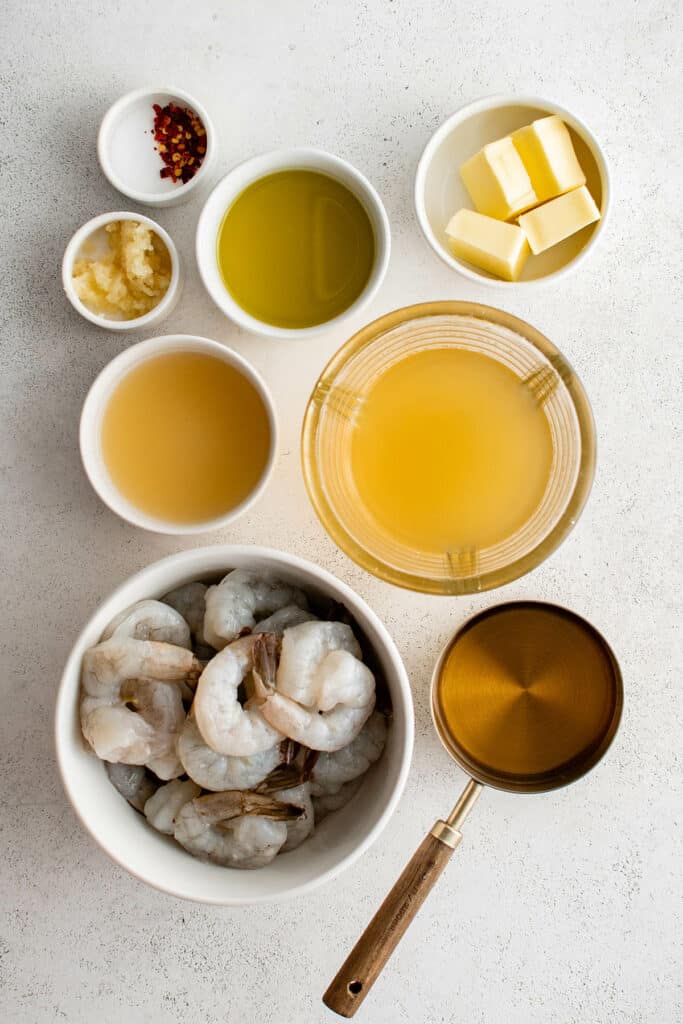 ingredients to make shrimp scampi