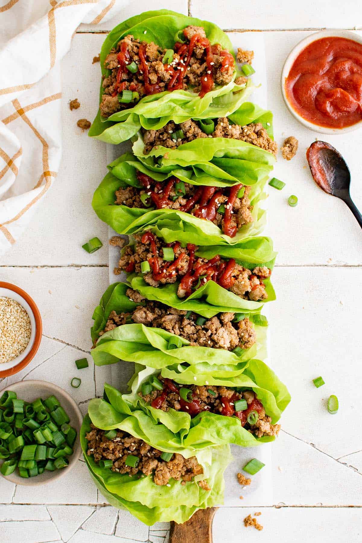 Thai-Style Minced Chicken Lettuce Cups - Once Upon a Chef