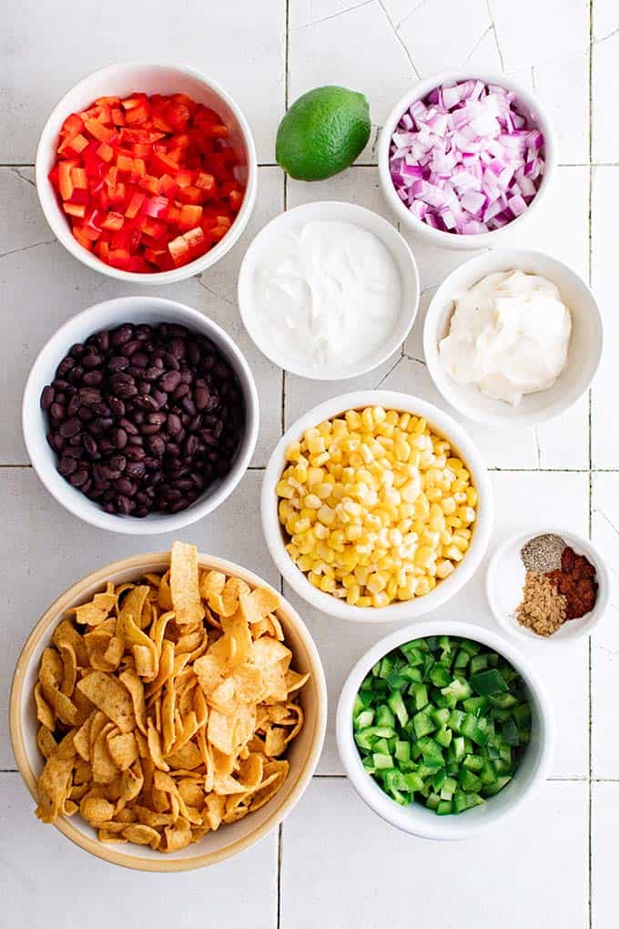 ingredients for fritos corn salad