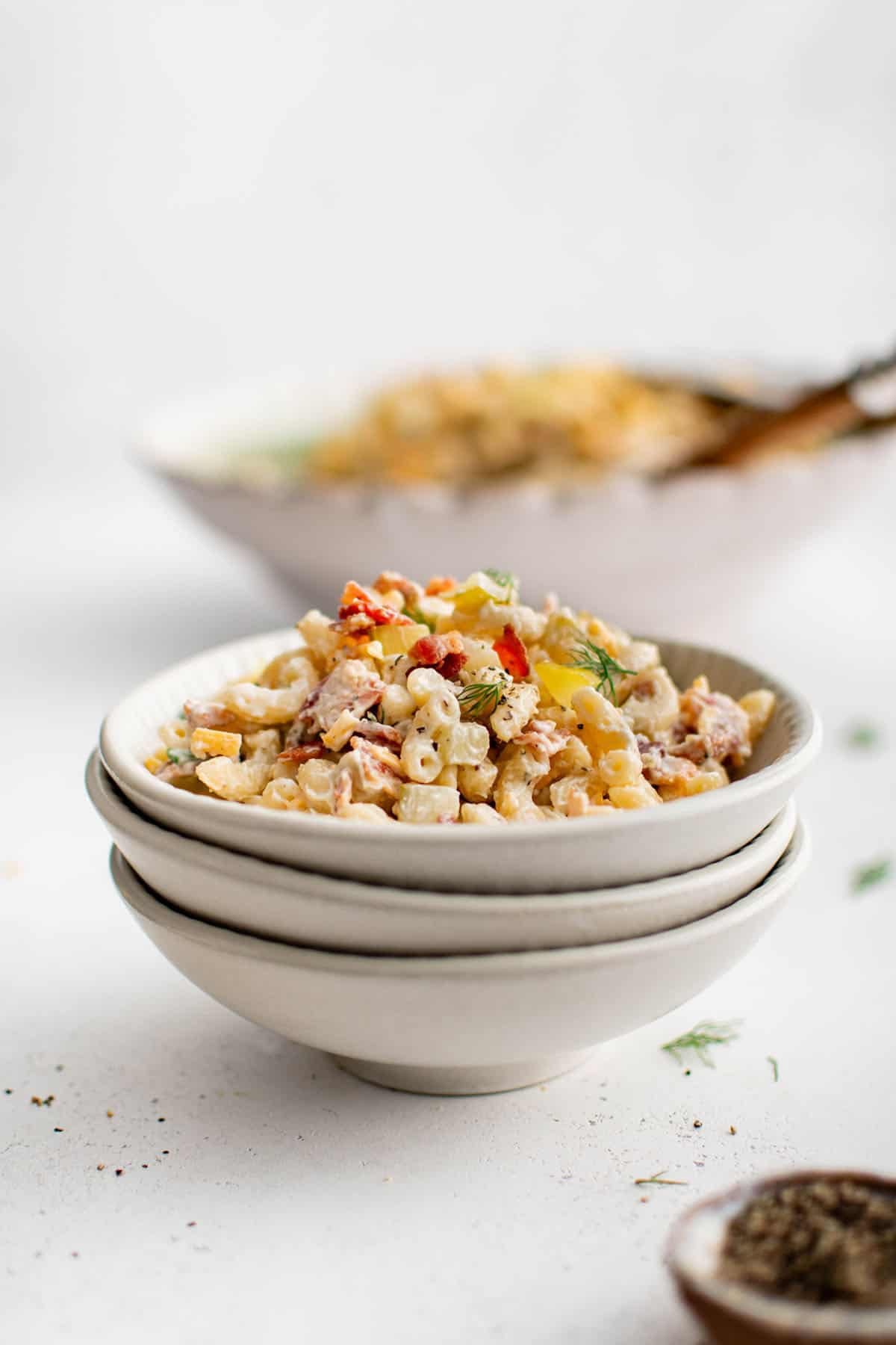 Bacon Ranch Dill Pickle Pasta Salad