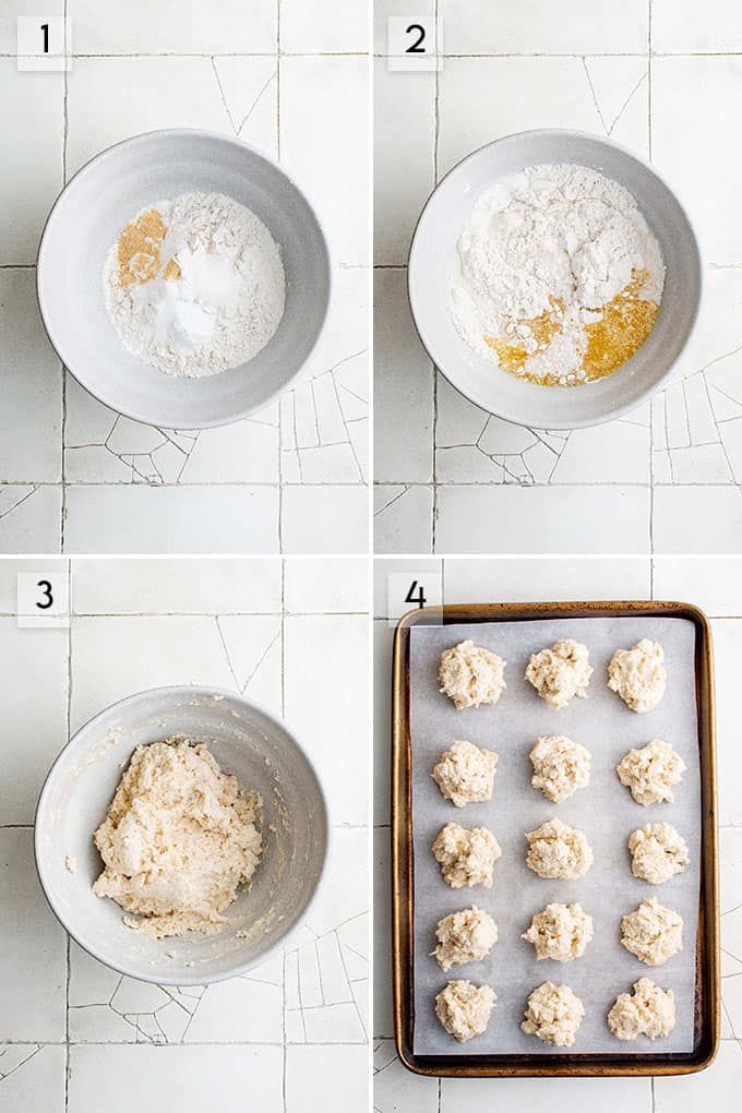 how to make drop biscuits photo collage