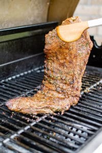 carne asada on the grill