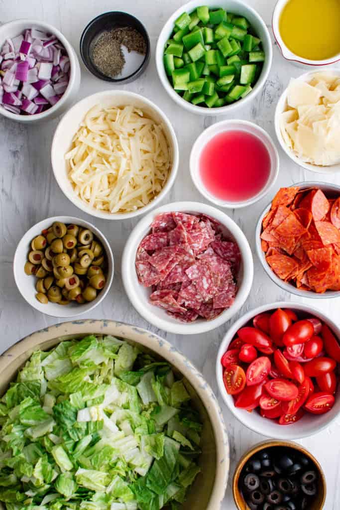 ingredients for italian chopped salad