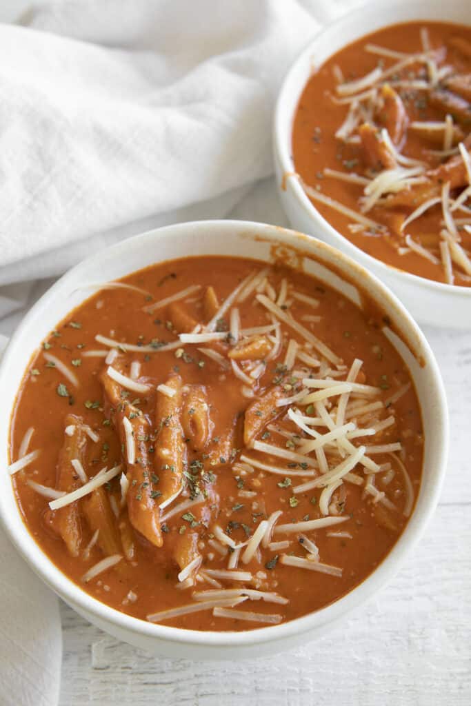 creamy tomato soup with pasta