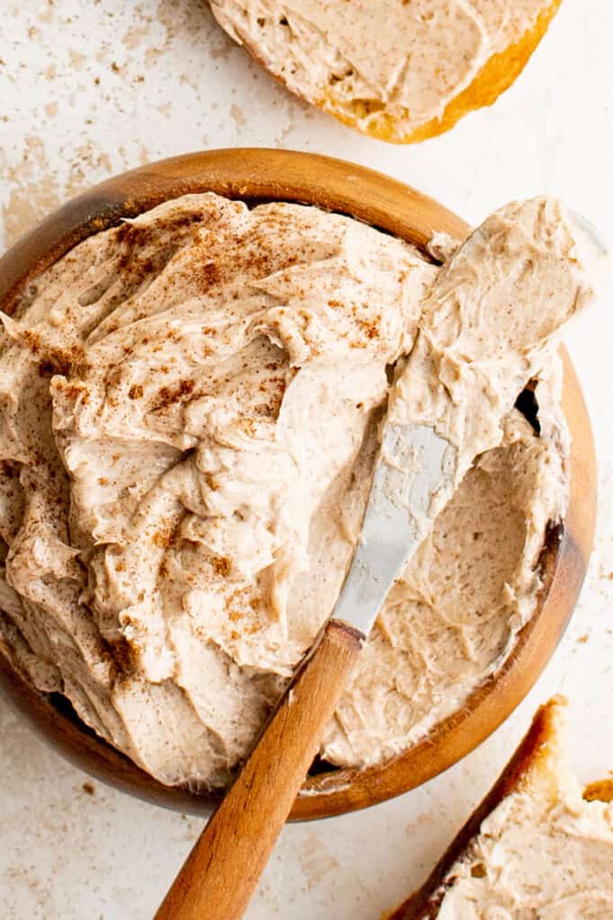 cinnamon butter in a bowl