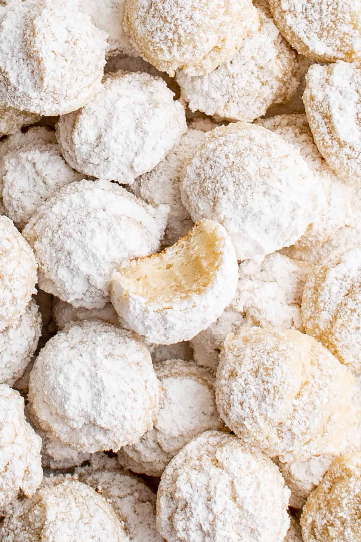 cream cheese cookies with powdered sugar