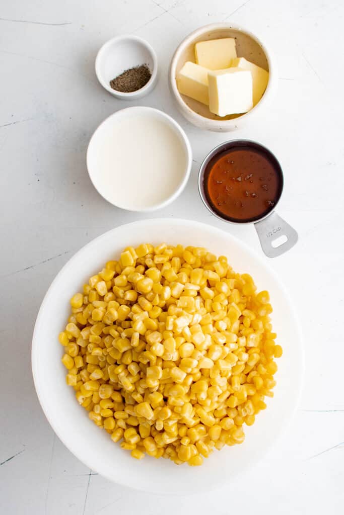 ingredients for buttered corn recipe