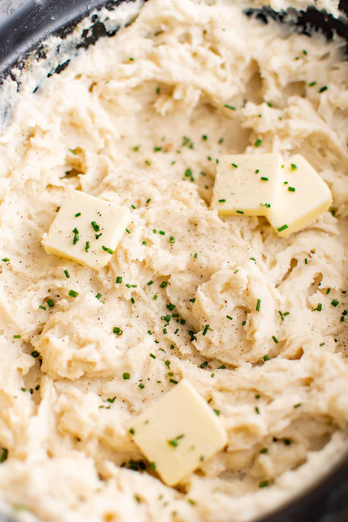 mashed potatoes in the crockpot