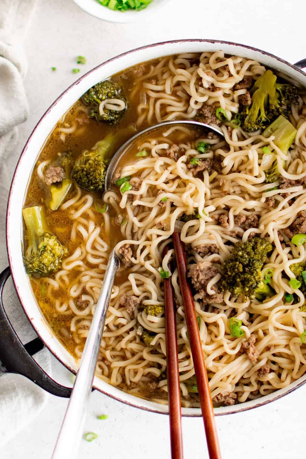 Beef And Broccoli Ramen Soup - The Salty Marshmallow