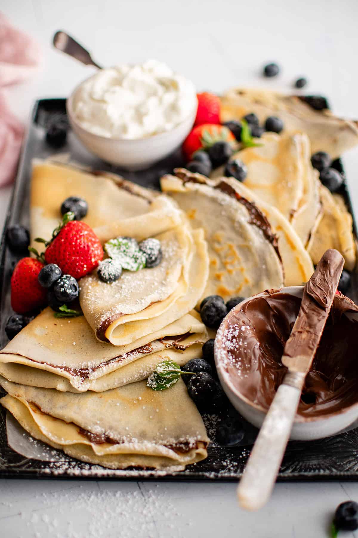 crepes on a platter
