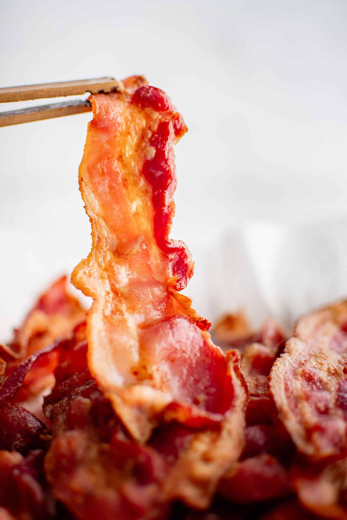 photo of bacon made in the air fryer