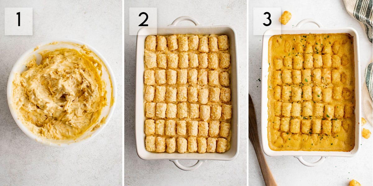 how to make chicken tater tot casserole 