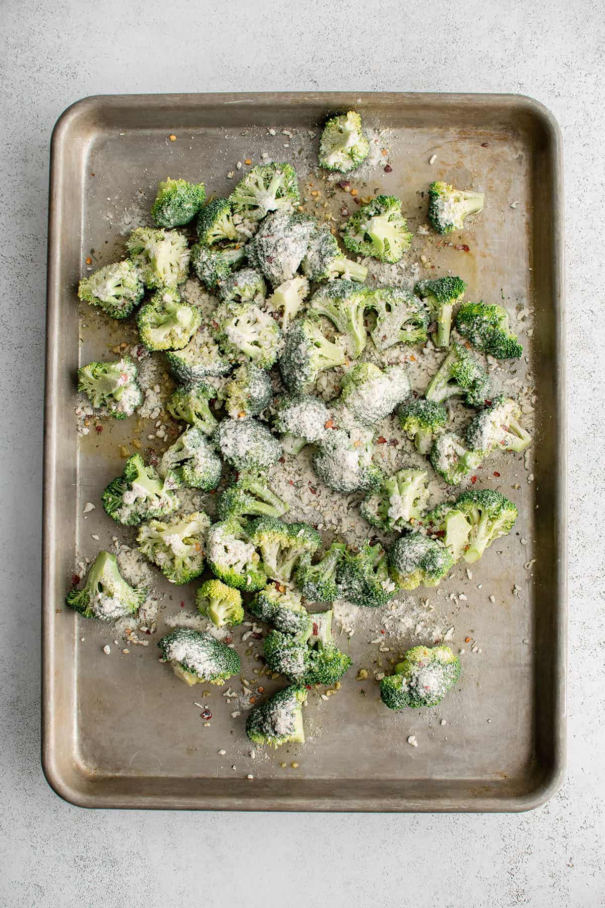 ingredients to make broccoli baked with ranch and parmesan