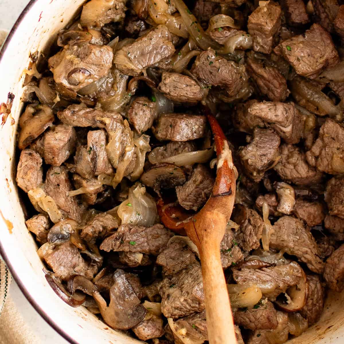 French Onion Steak Bites