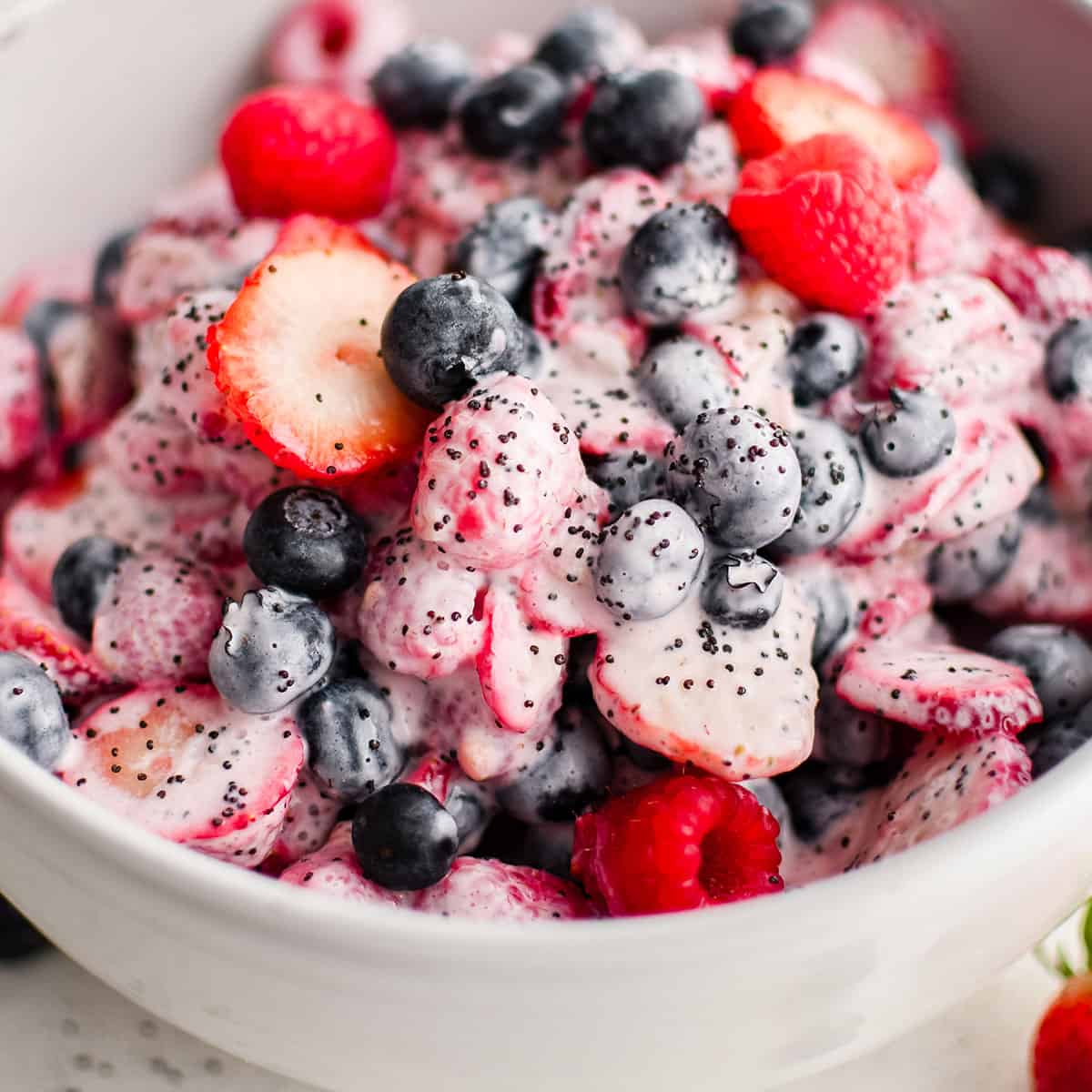 Easy Creamy Berry Salad