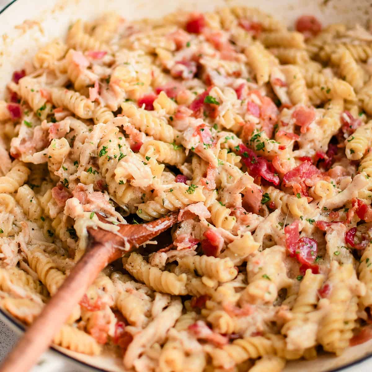 One Pan Chicken Bacon Pasta