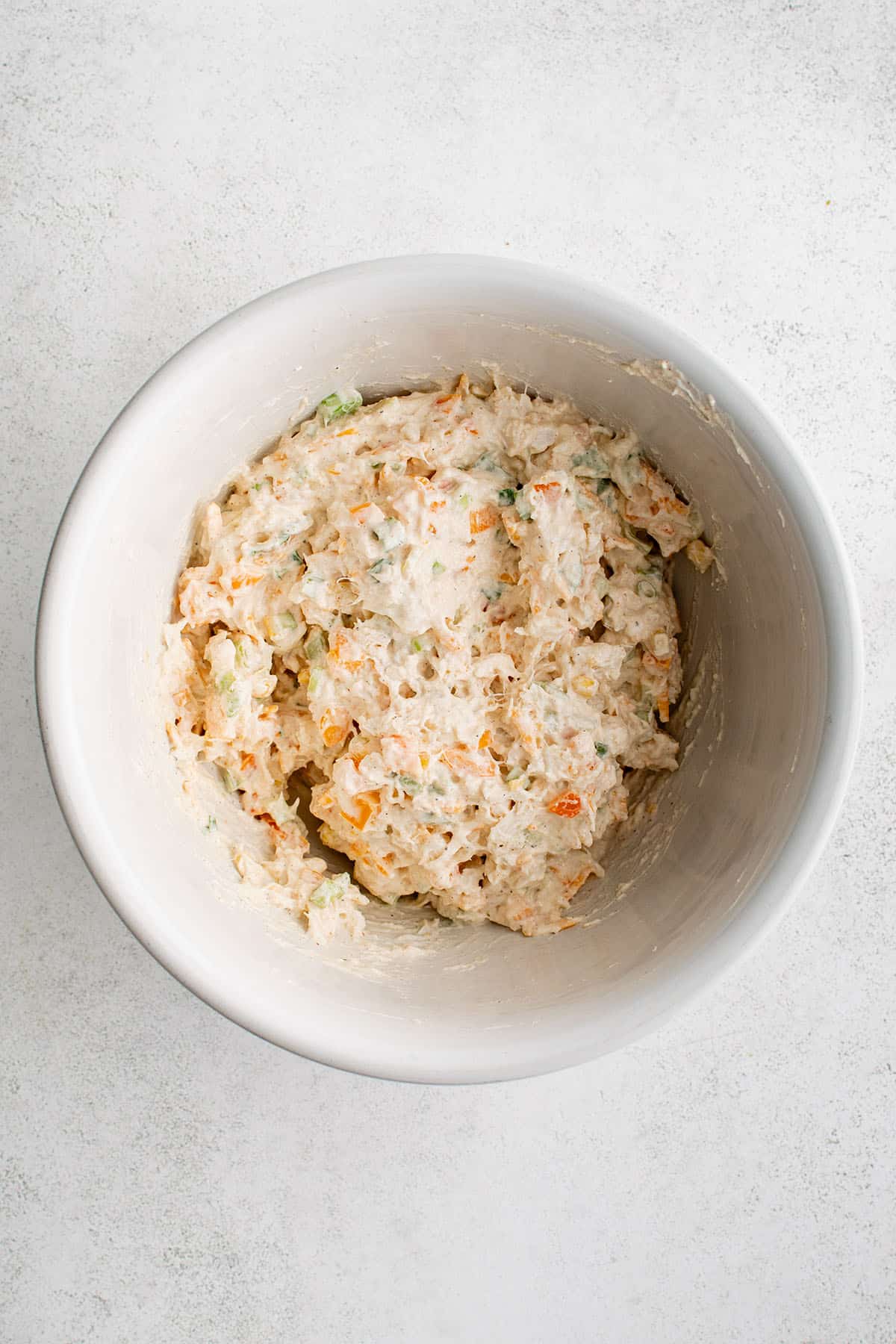 cold crab dip in a bowl