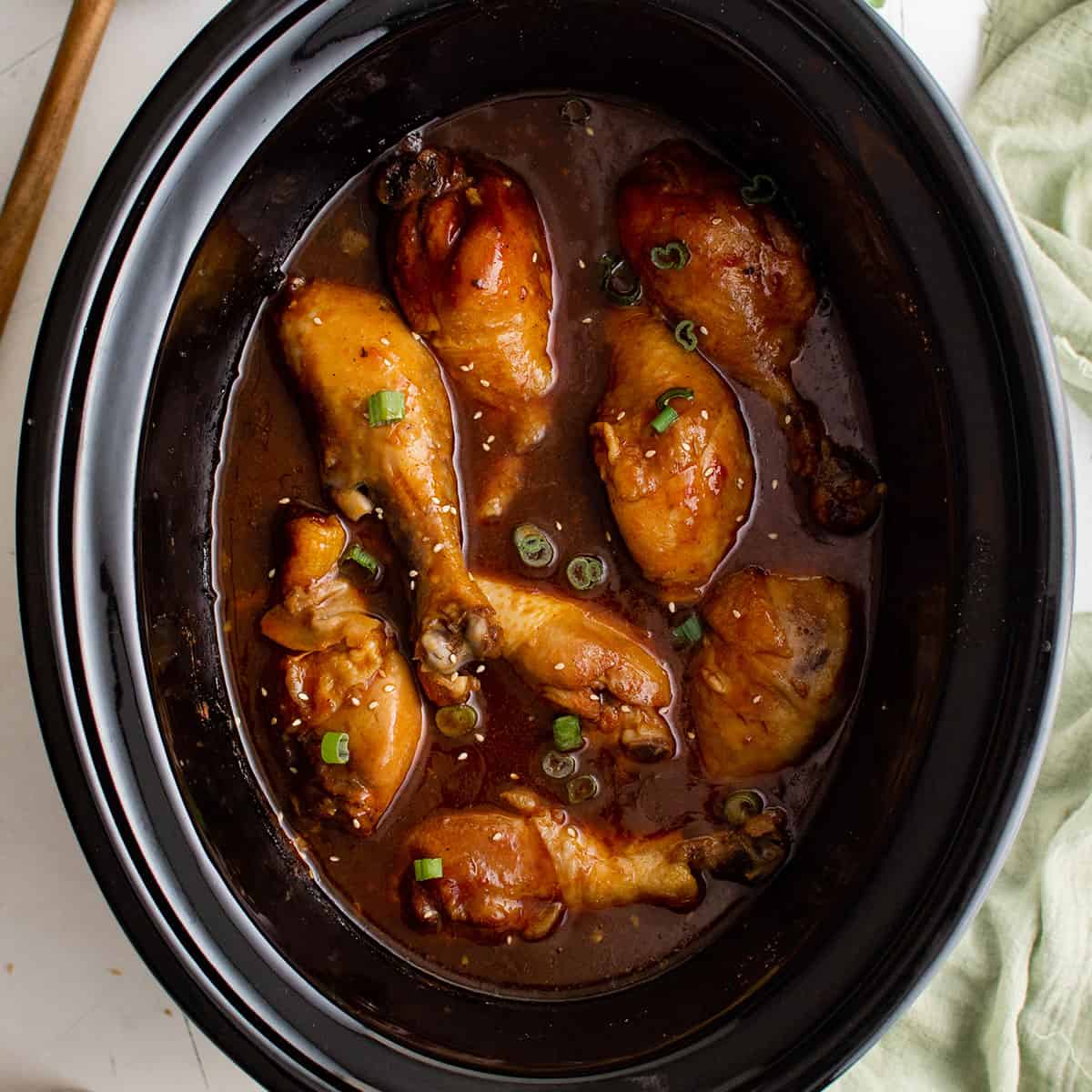 Slow Cooker Chicken Legs - The Salty Marshmallow
