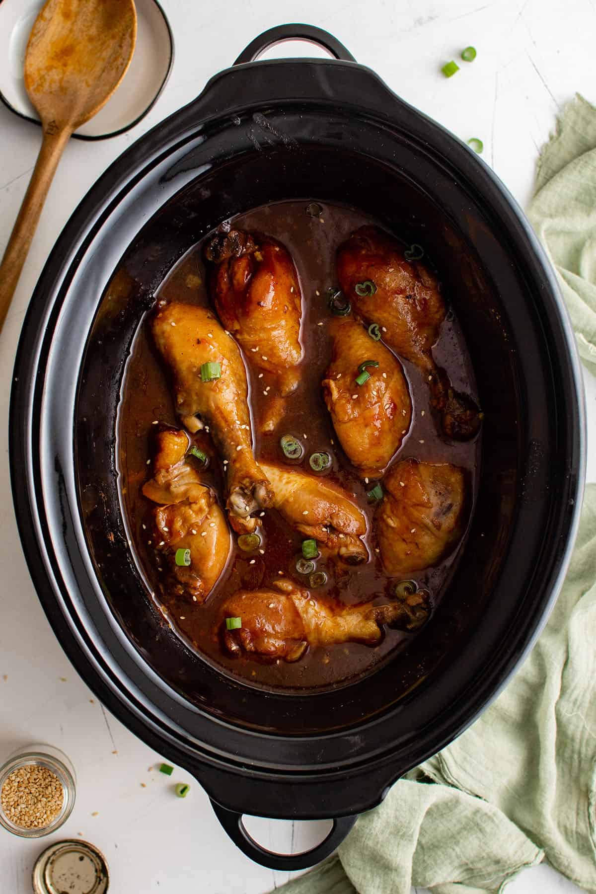chicken legs in the slow cooker