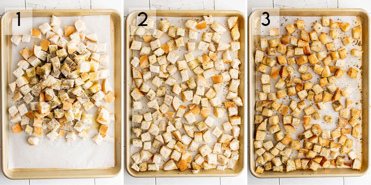 photo showing how to make homemade croutons