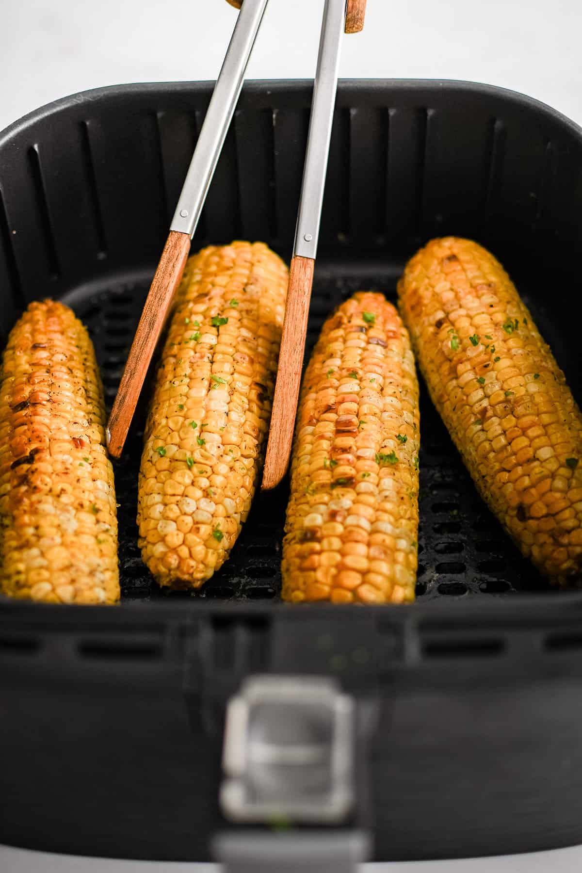 corn on the cob in the air fryer basket