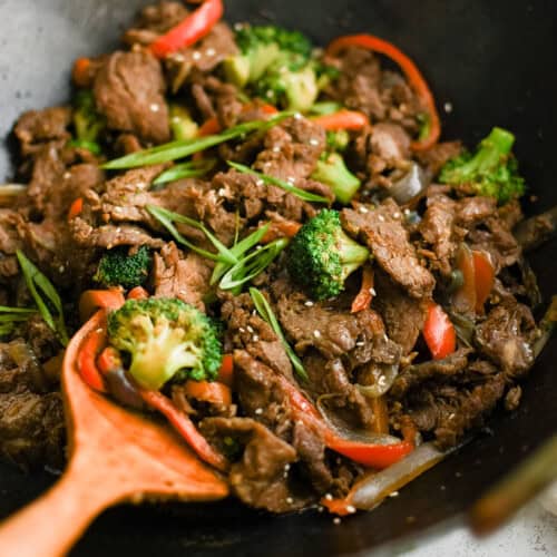 Sesame Garlic Beef Stir Fry - The Salty Marshmallow