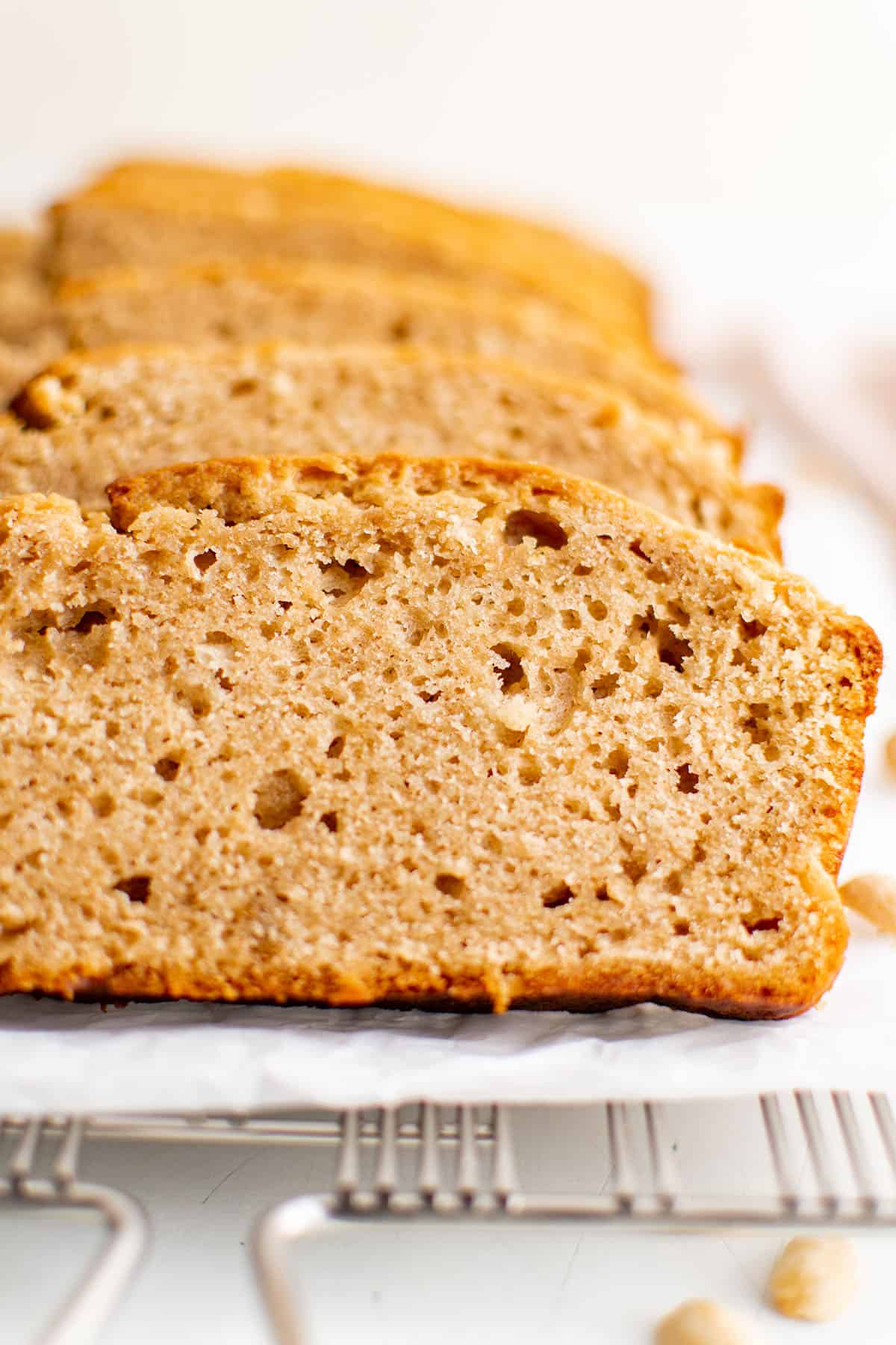 slices of peanut butter bread