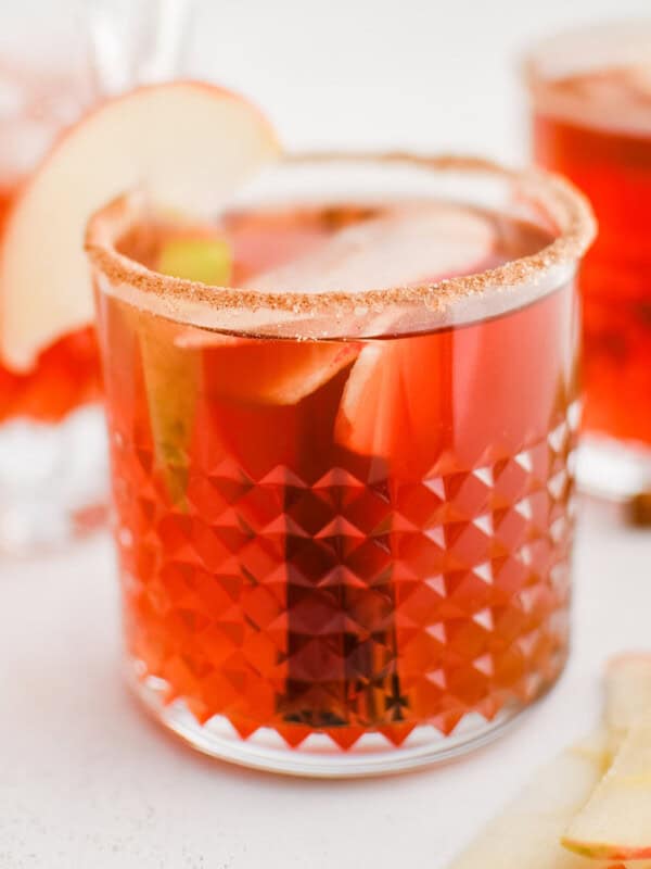 thanksgiving margaritas in two drinking glasses