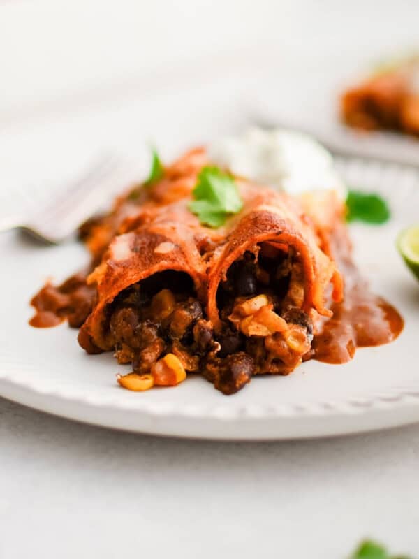 photo of black bean enchiladas