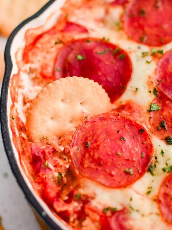 pizza dip in a baking dish