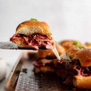 photo of roast beef sliders