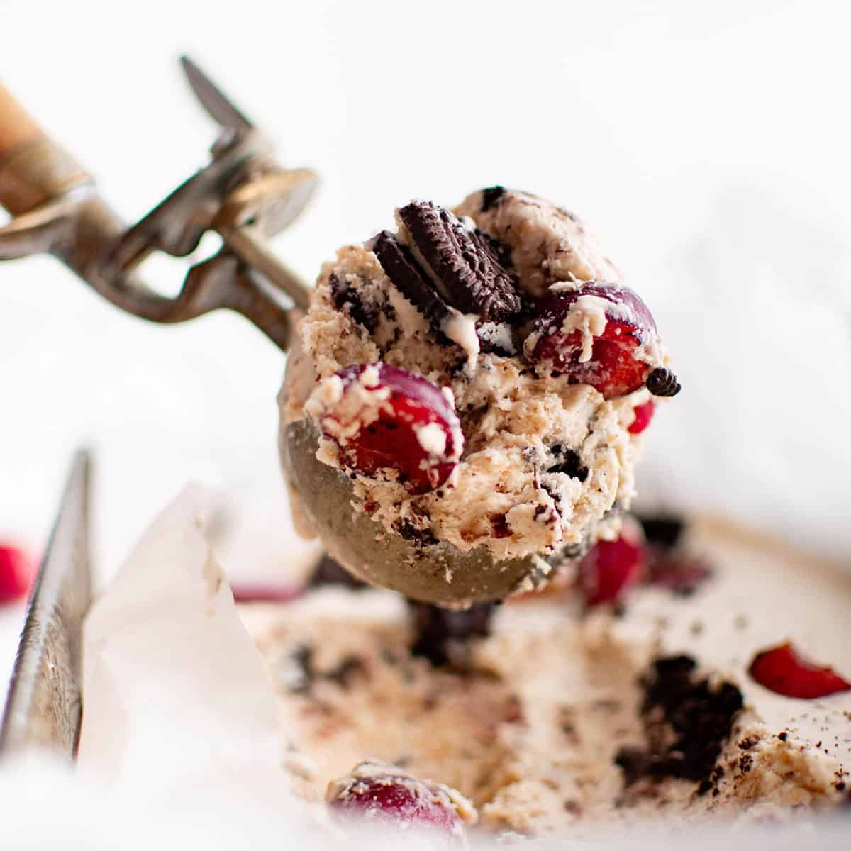 No Churn Cherry Oreo Ice Cream
