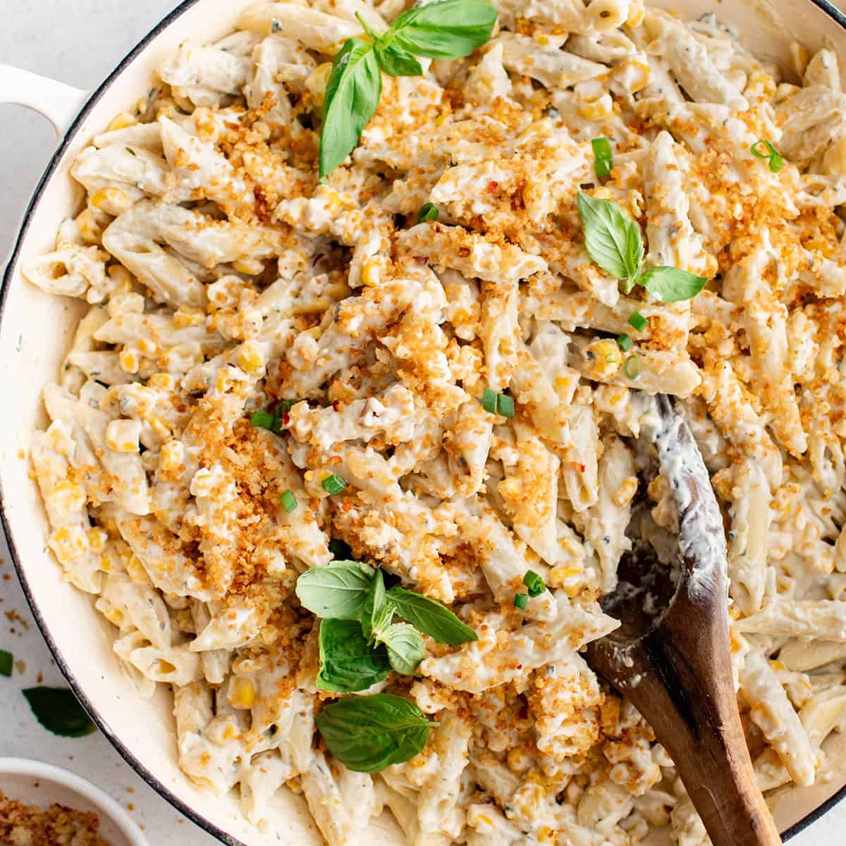 One Pot Creamy Corn Pasta