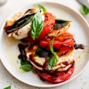 photo of Caprese salad on a plate