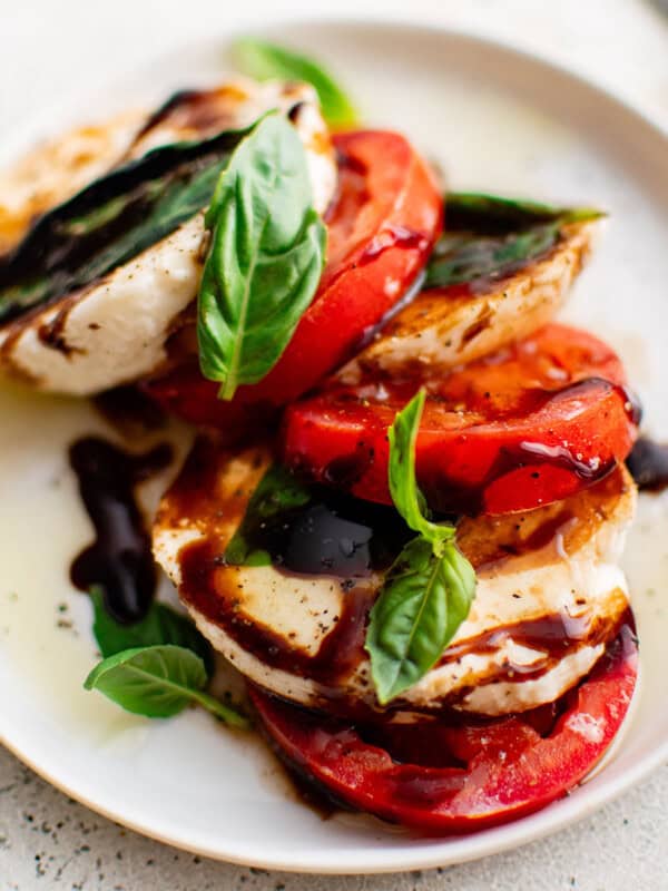 photo of Caprese salad on a plate