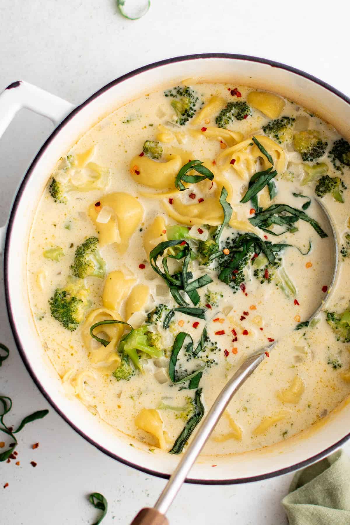 broccoli cheddar tortellini soup