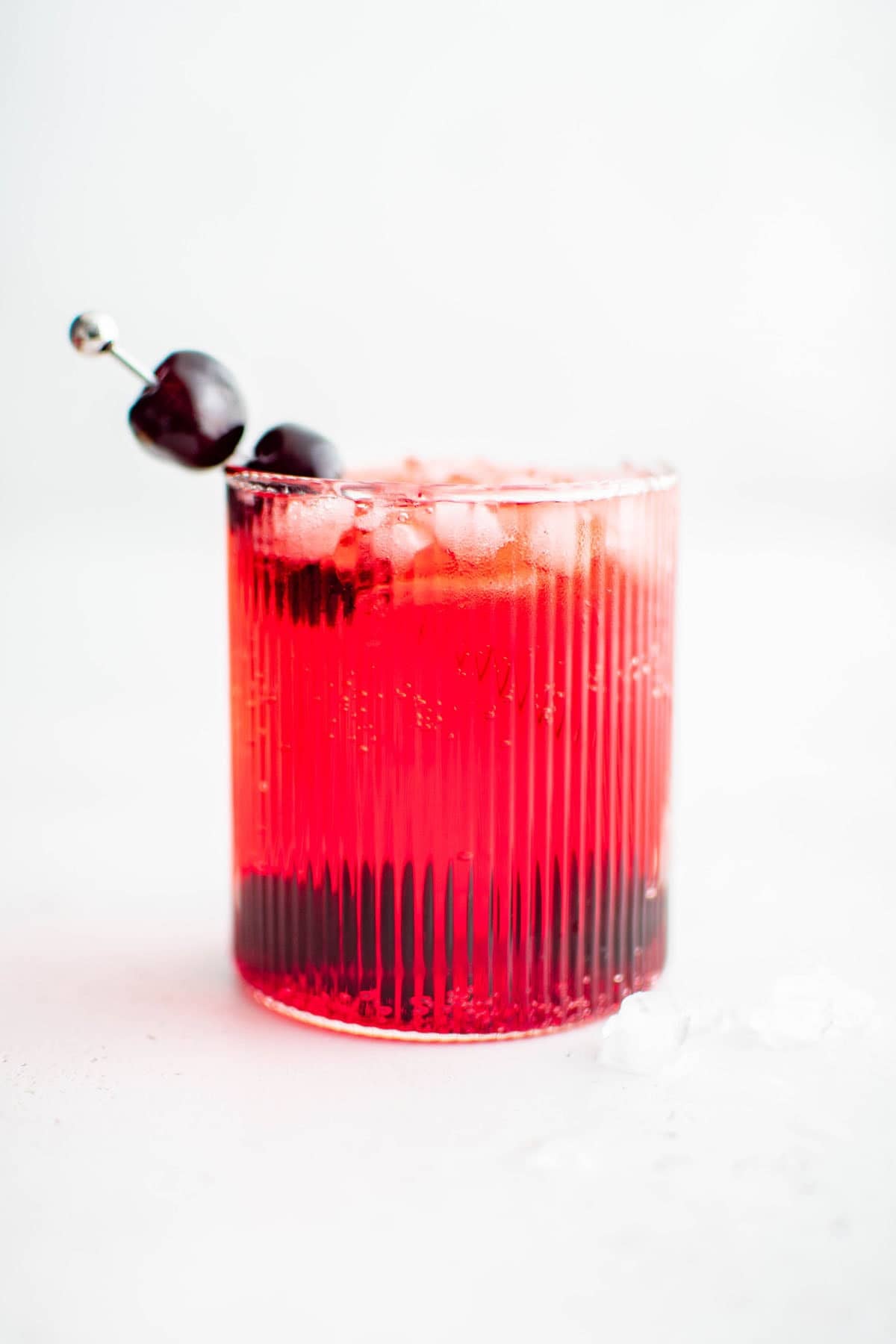 side angle of a dirty shirley cocktail