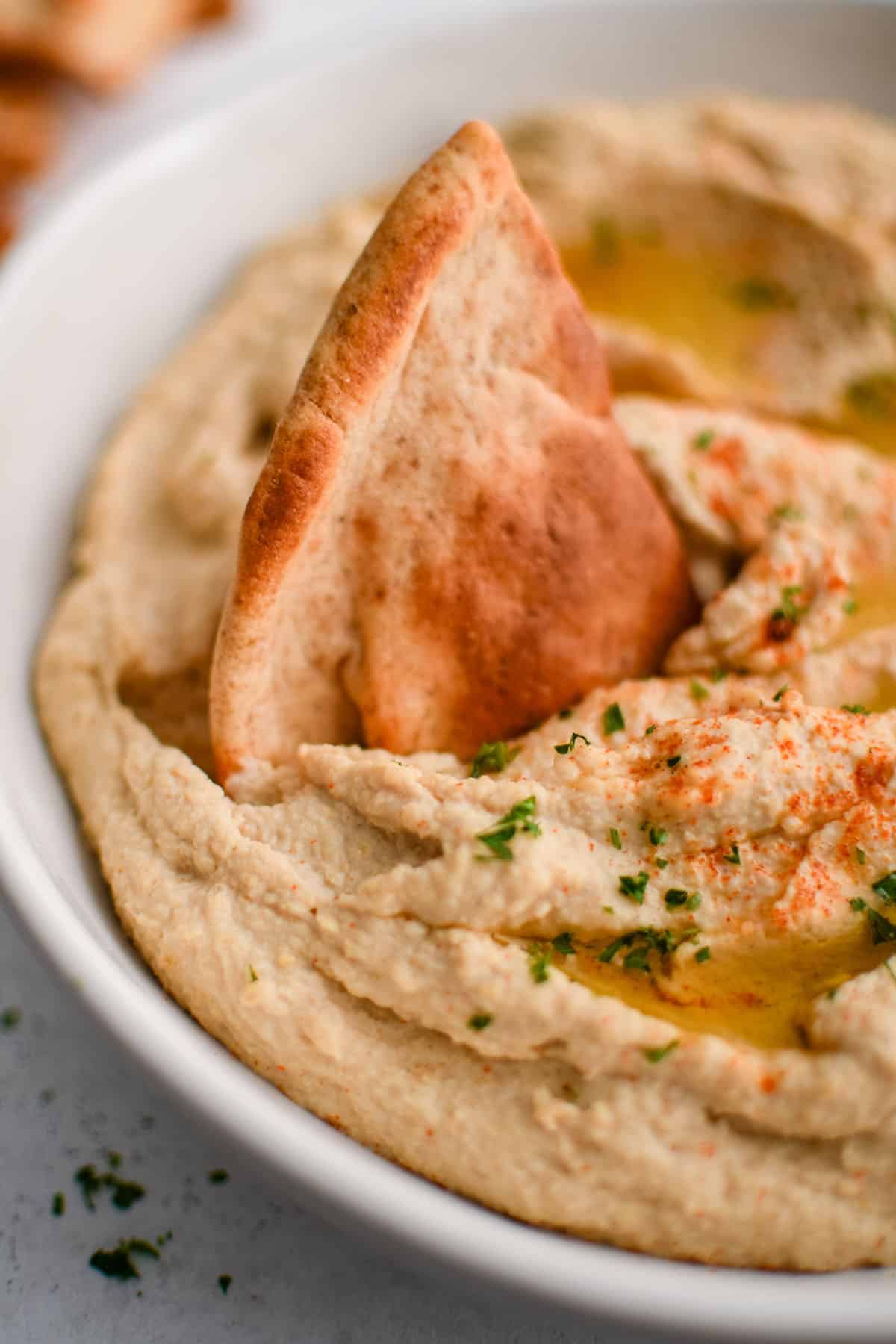 homemade hummus