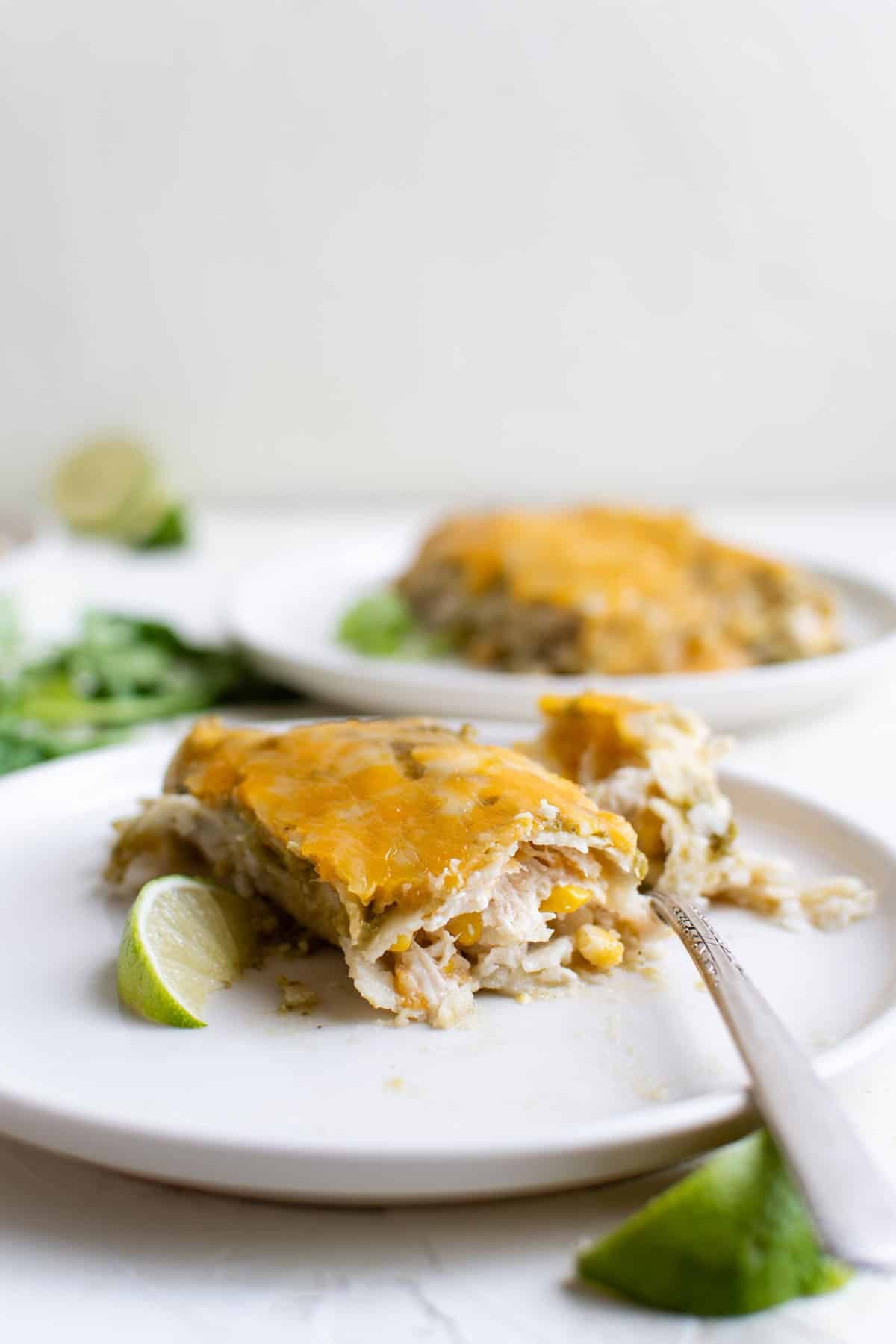 Green Chili Chicken Enchiladas