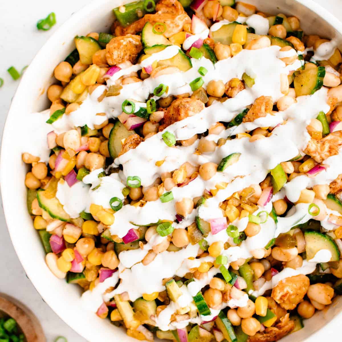 Buffalo Chicken Bean Salad
