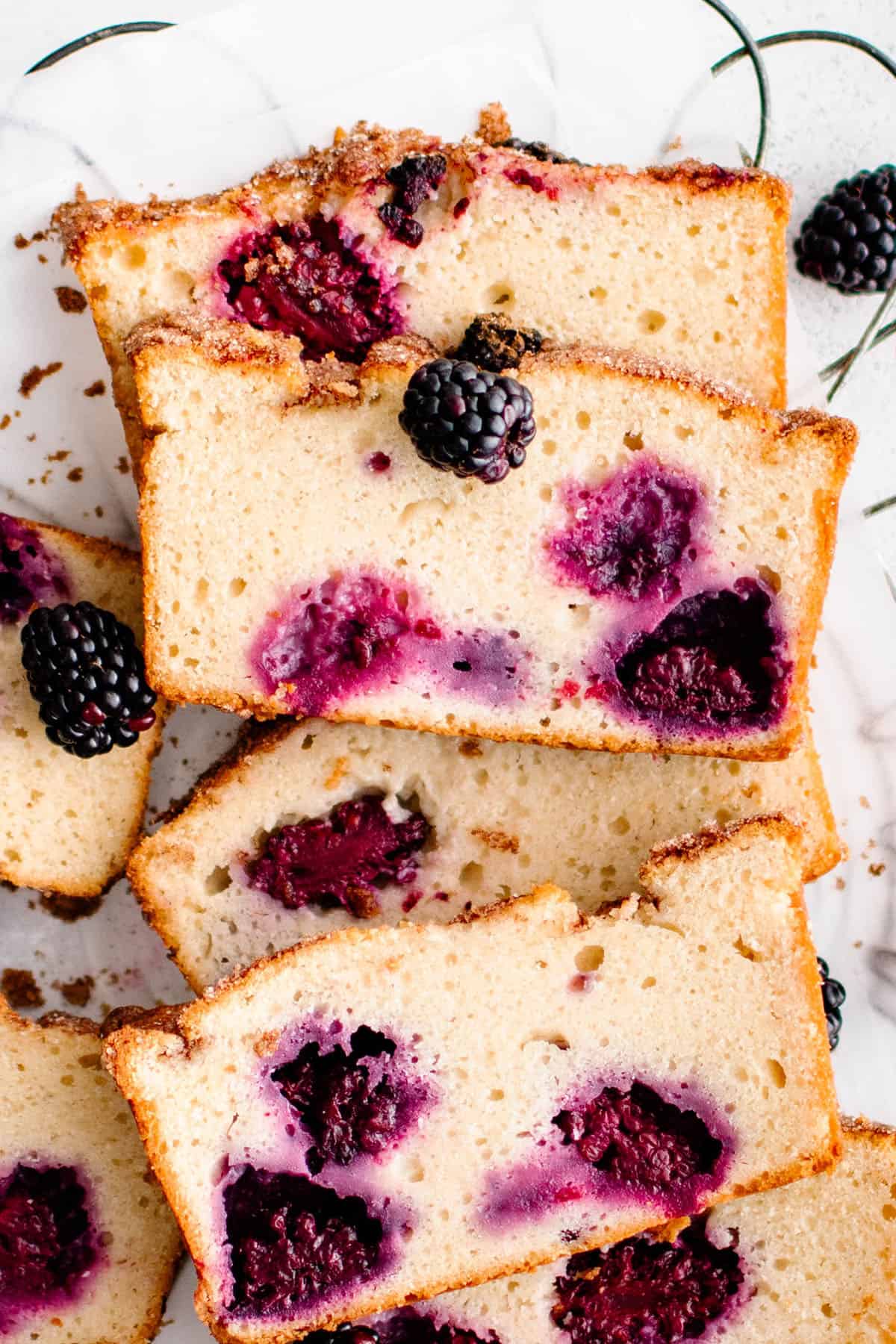 cinnamon sugar blackberry loaf