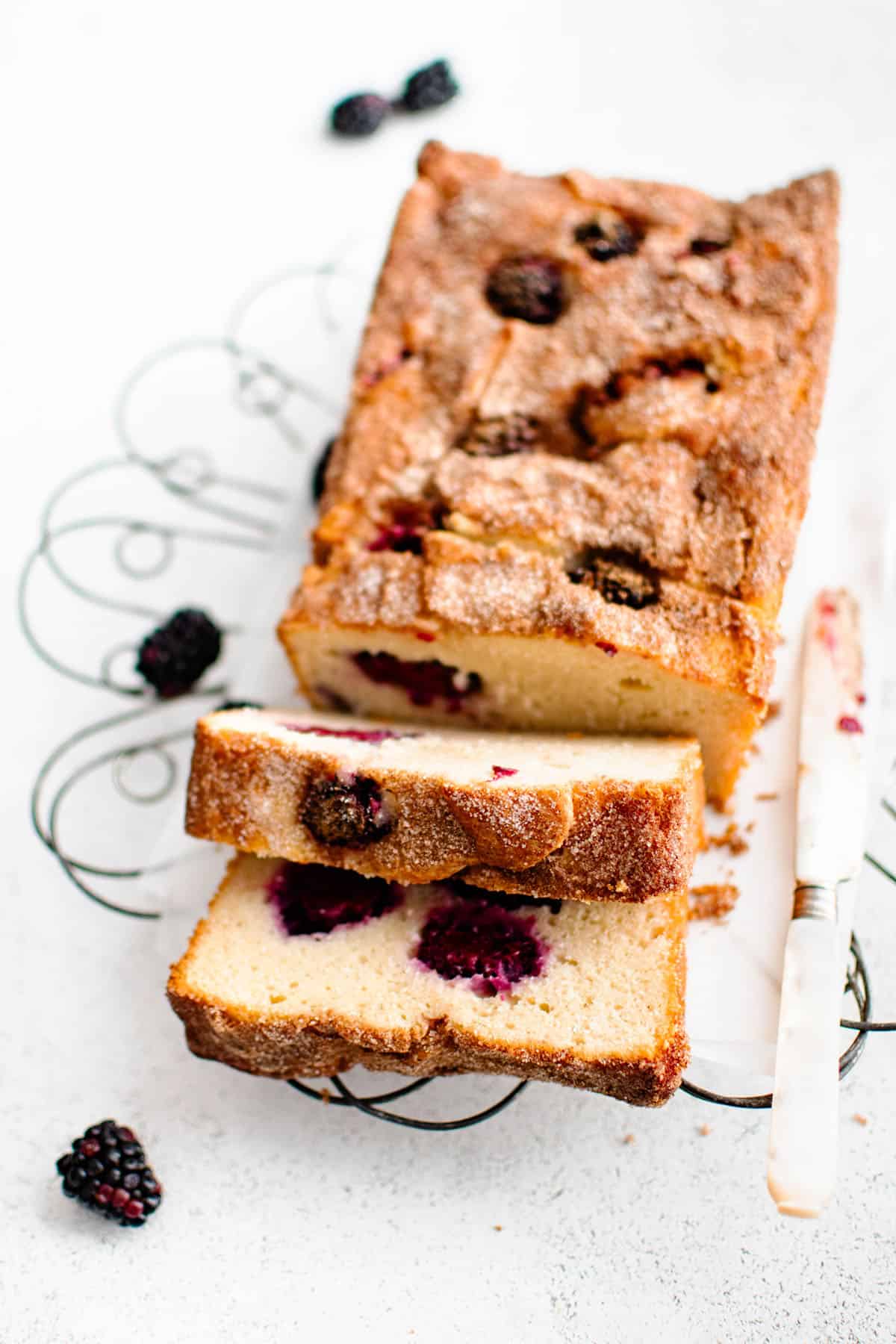 cinnamon sugar blackberry loaf